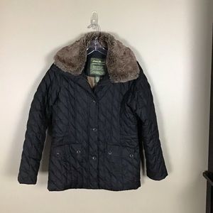 Eddie Bauer, Sz M, Goose Down, removable faux fur